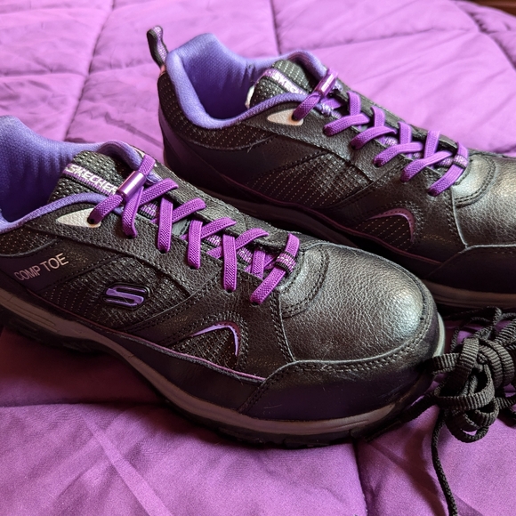 Skechers D'lite Comp Toe Slip Resistant Work Shoes - Picture 4 of 10